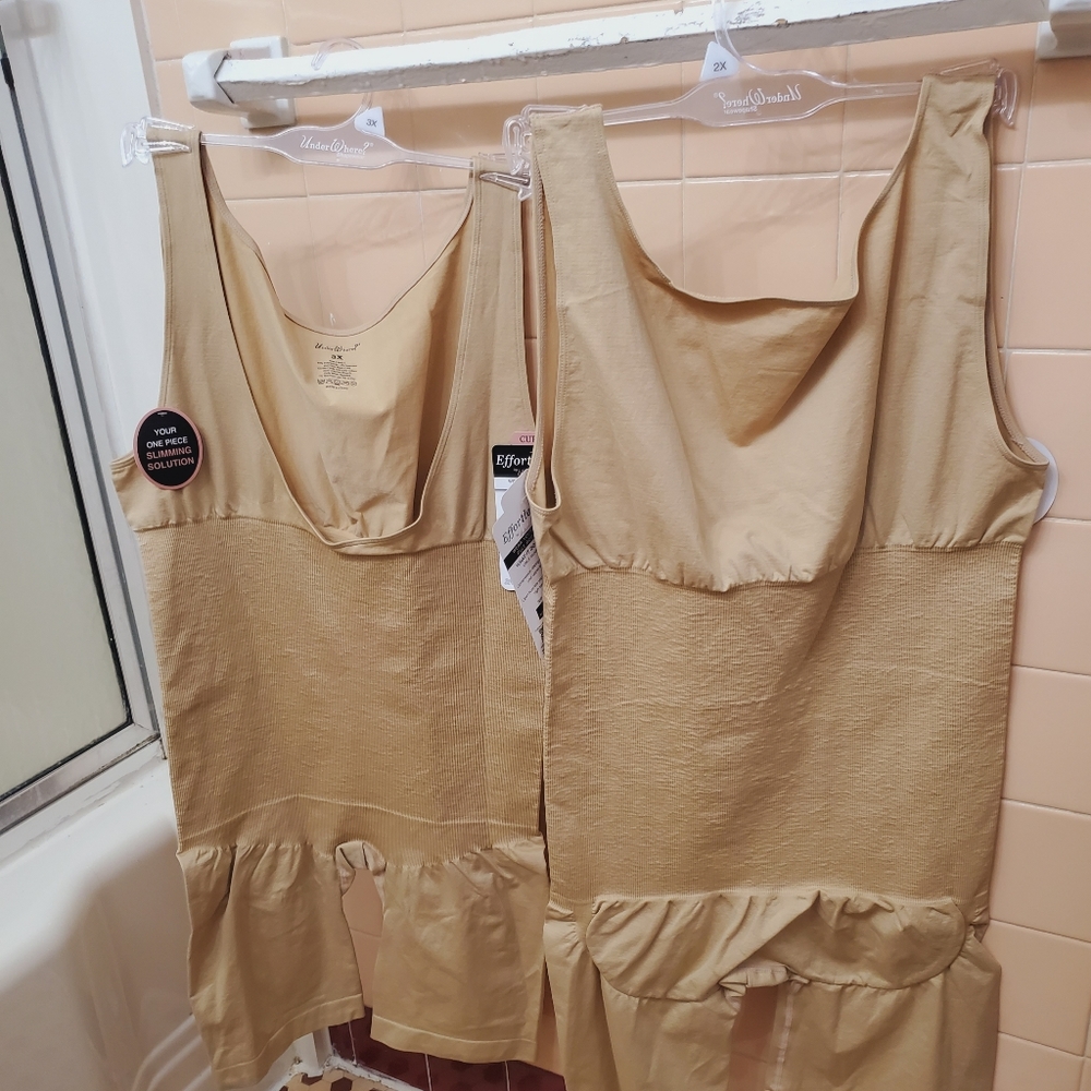 NWT Under Where? Full body Shapewear. Sizes: XL, 2X & 3X BEIGE $30 each